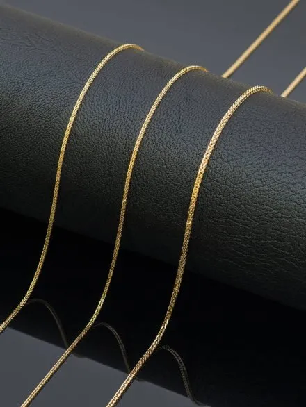 Łańcuszek złoty 42 cm splot lisi ogon • Złoto 585 1.42 g