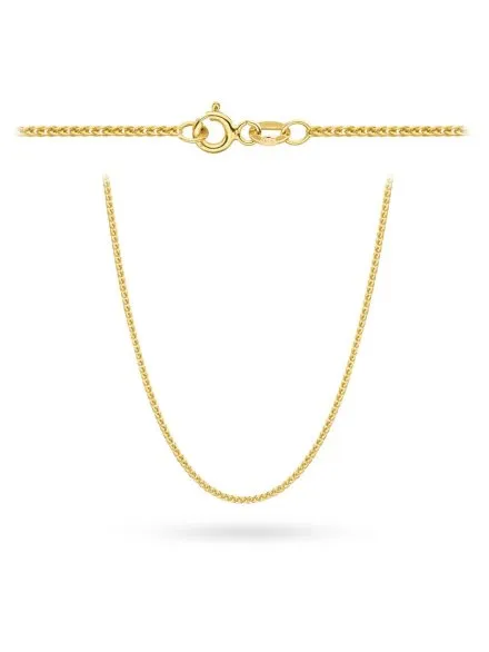 Łańcuszek złoty 42 cm splot lisi ogon • Złoto 585 1.42 g