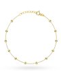 Bransoletka złota delikatne diamentowane kulki • Złoto 585 0.88 g