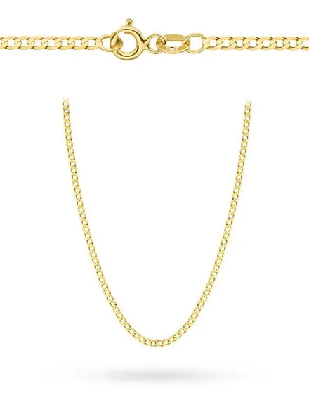 Łańcuszek złoty 45 cm splot pancerka gładka • Złoto 585 2.42 g