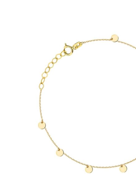 Bransoletka złota delikatne pełne kółeczka • Złoto 585 0.88 g