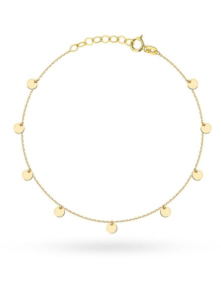 Bransoletka złota delikatne pełne kółeczka • Złoto 585 0.88 g