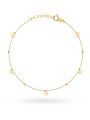 Bransoletka złota pełne kółka i diamentowane kulki • Złoto 585 0.88 g