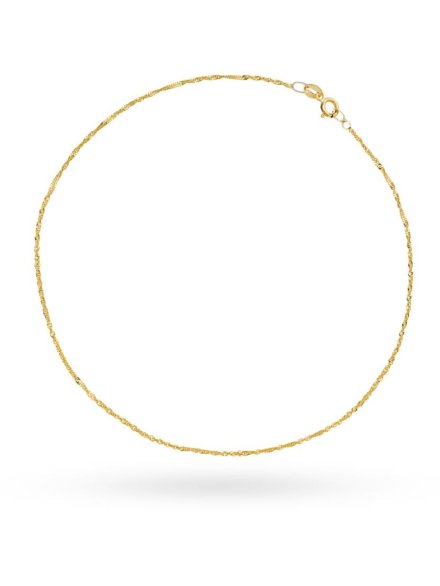 Bransoletka złota splot singapure • Złoto 585 0.43 g