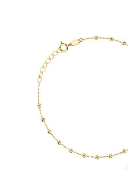 Bransoletka złota i diamentowane kulki • Złoto 585 1.47 g
