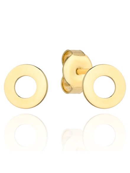 Kolczyki złote ring • Złoto 585 0.91 g