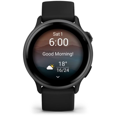 Garmin Vivoactive 6 Slate Black czarny smartwatch AMOLED z GPS i muzyką 010-02985-00