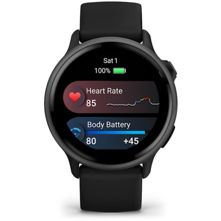 Garmin Vivoactive 6 Slate Black czarny smartwatch AMOLED z GPS i muzyką 010-02985-00
