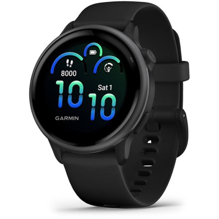 Garmin Vivoactive 6 Slate Black czarny smartwatch AMOLED z GPS i muzyką 010-02985-00