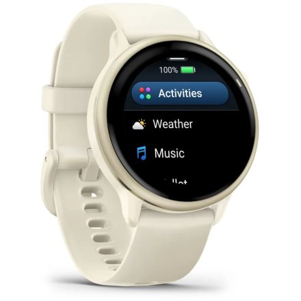 Garmin Vivoactive 6 Lunar gold beżowy smartwatch AMOLED z GPS i muzyką 010-02985-01