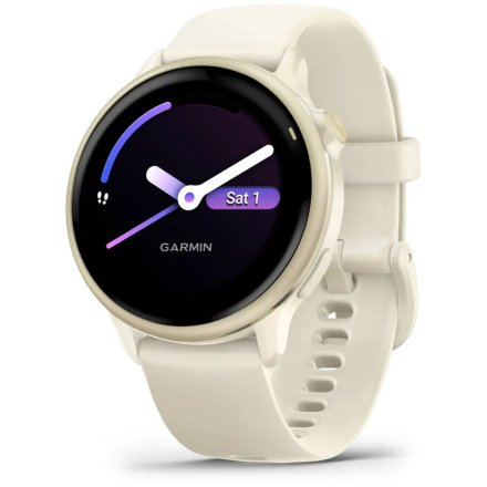 Garmin Vivoactive 6 Lunar gold beżowy smartwatch AMOLED z GPS i muzyką 010-02985-01
