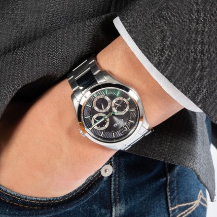 Guess Zen GW0707G1 zegarek męski na bransolecie srebrny