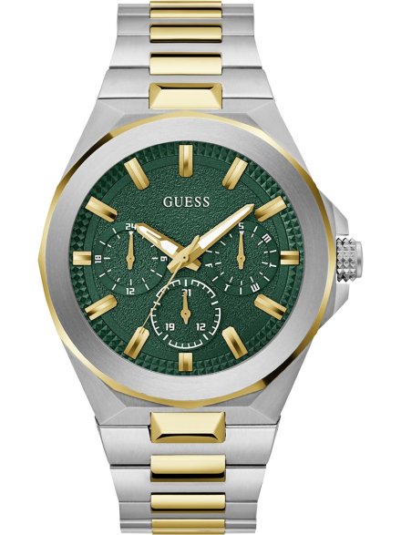 Guess Dashboard GW0798G3 zegarek męski z bransoletką zielona tarcza