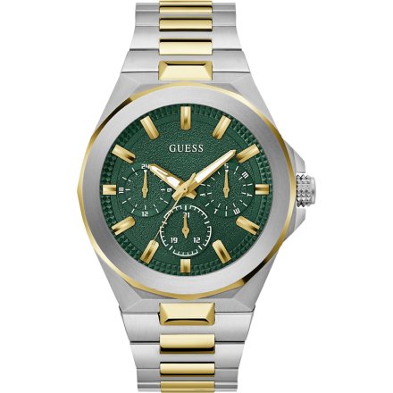 Guess Dashboard GW0798G3 zegarek męski z bransoletką zielona tarcza