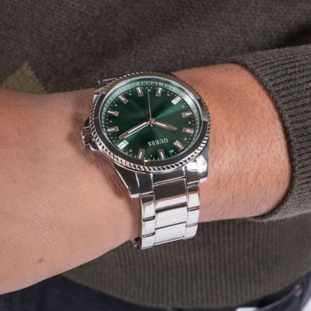 Guess Champ GW0810G2 zegarek męski srebrny + pasek ZESTAW