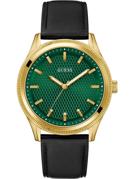 Guess Dex GW0846G1 zegarek męski złoty z zieloną tarczą