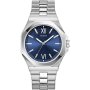 Guess Emperor GW0849G1 srebrny zegarek męski granatowa tarcza