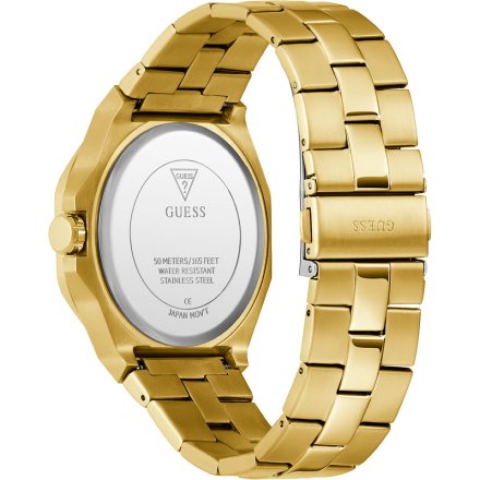 Guess Emperor GW0849G2 złoty zegarek męski zielona tarcza
