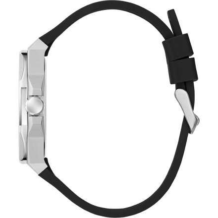 Guess Emperor GW0850G1 srebrny zegarek męski na pasku zielona tarcza