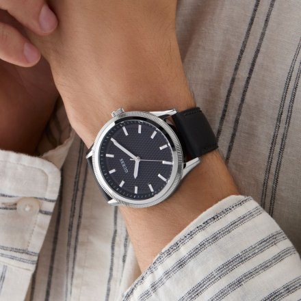 Guess Dex GW0852G1 zegarek męski srebrny ZESTAW DWA PASKI