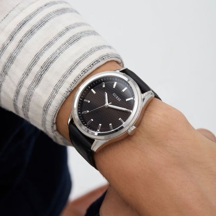 Guess Dex GW0852G1 zegarek męski srebrny ZESTAW DWA PASKI
