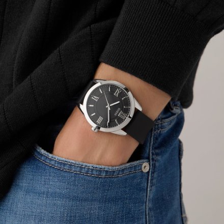 Guess Elliot GW0894G1 klasyczny zegarek męski z czarnym paskiem