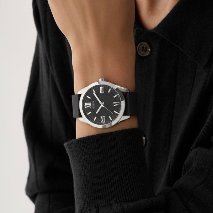 Guess Elliot GW0894G1 klasyczny zegarek męski z czarnym paskiem
