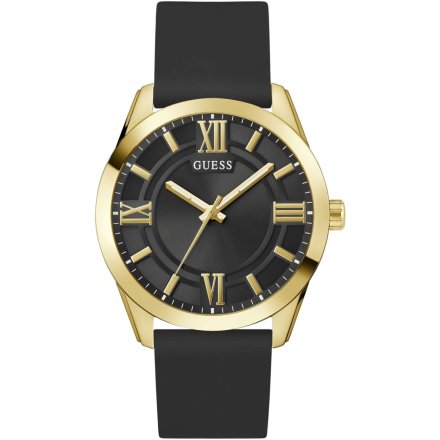 Guess Elliot GW0894G2 złoty zegarek męski z czarnym paskiem