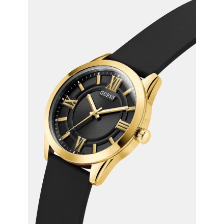Guess Elliot GW0894G2 złoty zegarek męski z czarnym paskiem