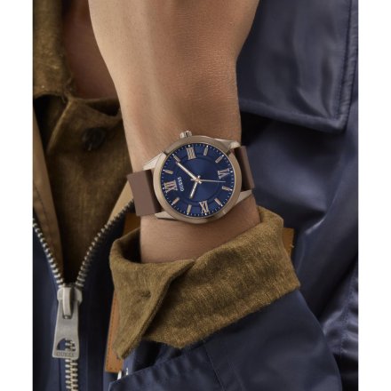 Guess Elliot GW0894G3 brązowy zegarek męski z paskiem
