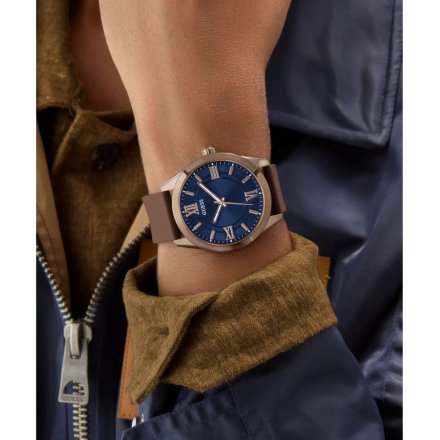 Guess Elliot GW0894G3 brązowy zegarek męski z paskiem
