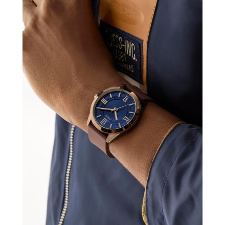 Guess Elliot GW0894G3 brązowy zegarek męski z paskiem