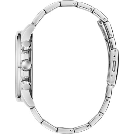 Guess Walker GW0900G1 srebrny zegarek męski czarna tarcza