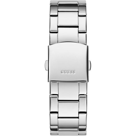 Guess Walker GW0900G1 srebrny zegarek męski czarna tarcza