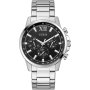 Guess Walker GW0900G1 srebrny zegarek męski czarna tarcza