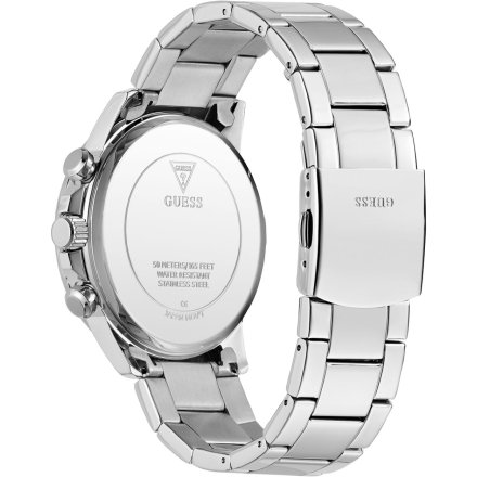 Guess Walker GW0900G4 srebrny zegarek męski niebieska tarcza