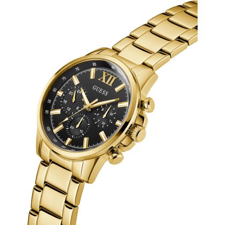 Guess Walker GW0900G3 złoty zegarek męski z czarną tarczą