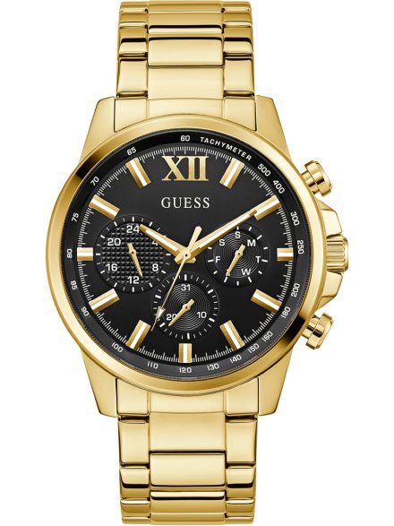 Guess Walker GW0900G3 złoty zegarek męski z czarną tarczą