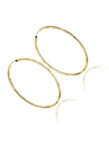 Kolczyki złote diamentowane super lekkie 6cm • Złoto 585 2.91 g