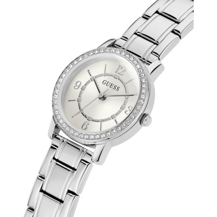 Guess Melody srebrny zegarek damski z bransoletą GW0468L1