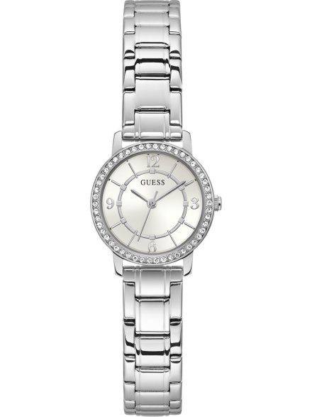 Guess Melody srebrny zegarek damski z bransoletą GW0468L1