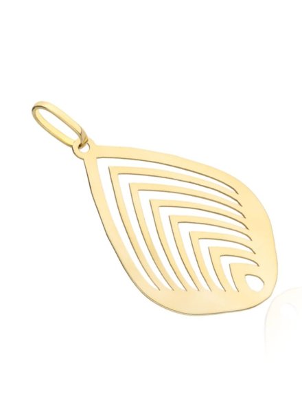Zawieszka złoty ażurowy liść • Złoto 585 0.87 g