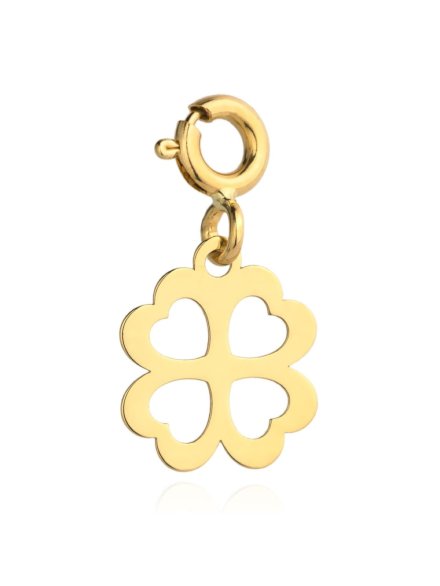 Zawieszka charms złota koniczynka • Złoto 585 0.33 g