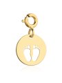 Zawieszka charms złota pełne kółko i stópki • Złoto 585 0.38 g