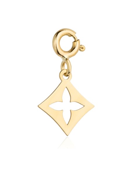 Zawieszka charms złota kontur kwiatka • Złoto 585 0.27 g