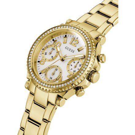 Guess Cosmic złoty zegarek damski z kryształkami GW0590L2