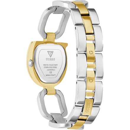 Guess Gia dwukolorowy zegarek damski biżuteryjny koperta G GW0683L6