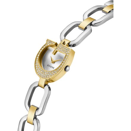 Guess Gia dwukolorowy zegarek damski biżuteryjny koperta G GW0683L6