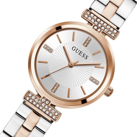 Guess Array zegarek damski klasyczny z bransoletką w dwóch kolorach GW0762L4