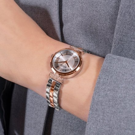 Guess Array zegarek damski klasyczny z bransoletką w dwóch kolorach GW0762L4